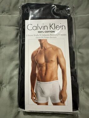 NEW! Calvin Klein Boxer Briefs 3 Pack - Black